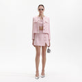 Pink Check Boucle Jacket