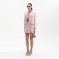 Pink Check Boucle Jacket