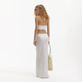 White Crochet Maxi Skirt