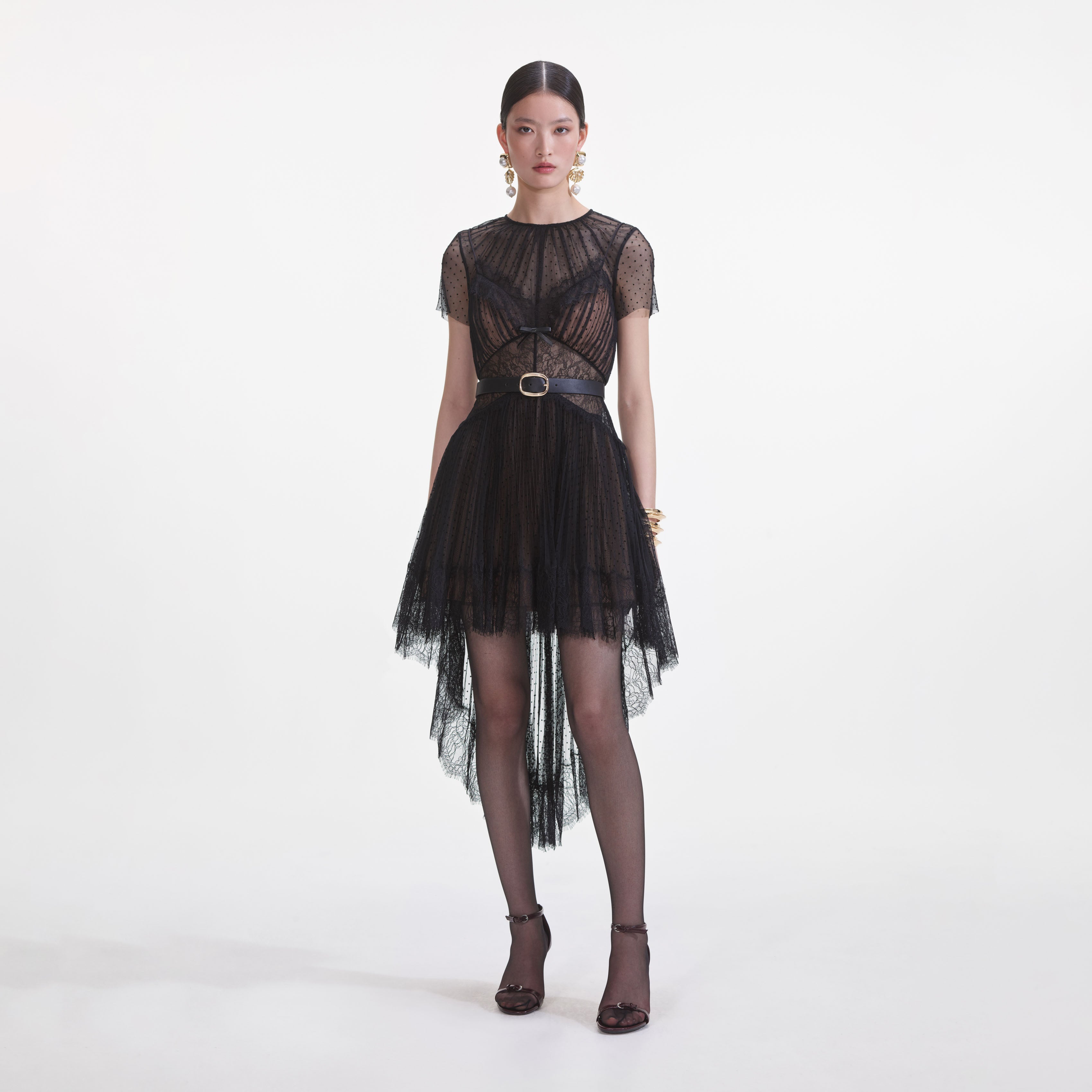mesh mini dress black Short confidence is your best accessory Maryk Mesh Mini Dress /