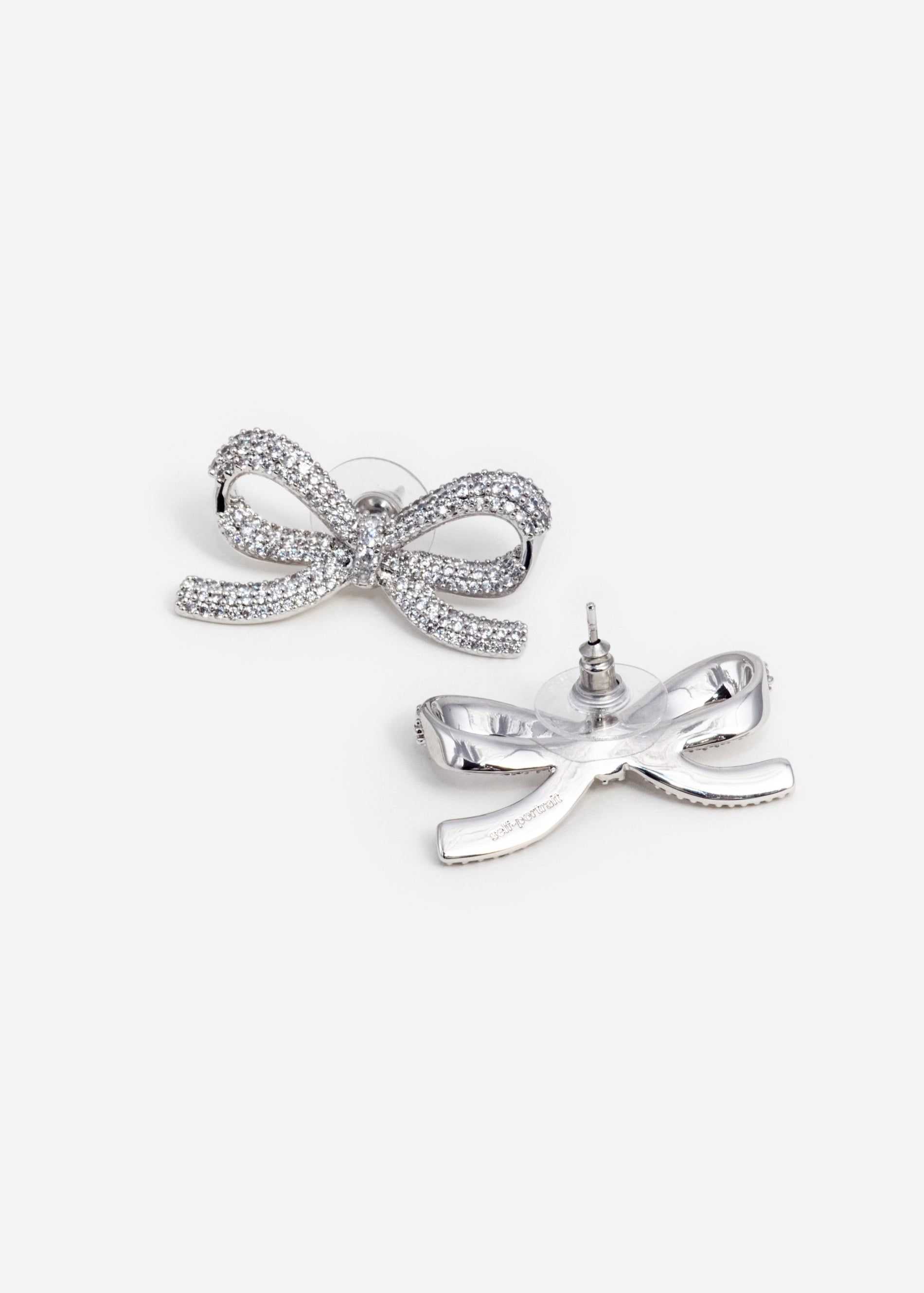 A photo of the Crystal Bow Earrings