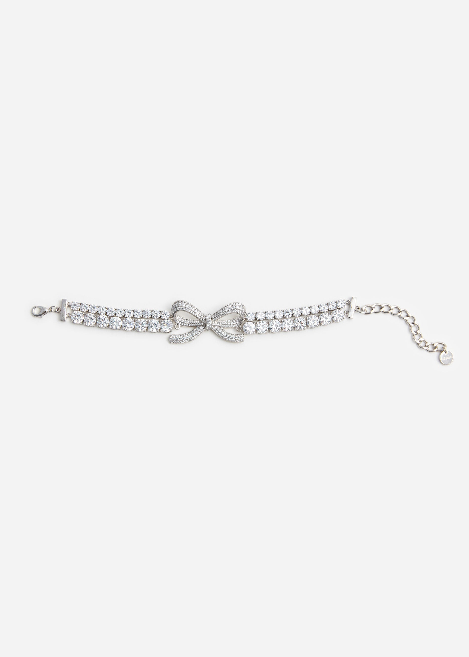 A photo of the Crystal Bow Double Tennis Bracelet