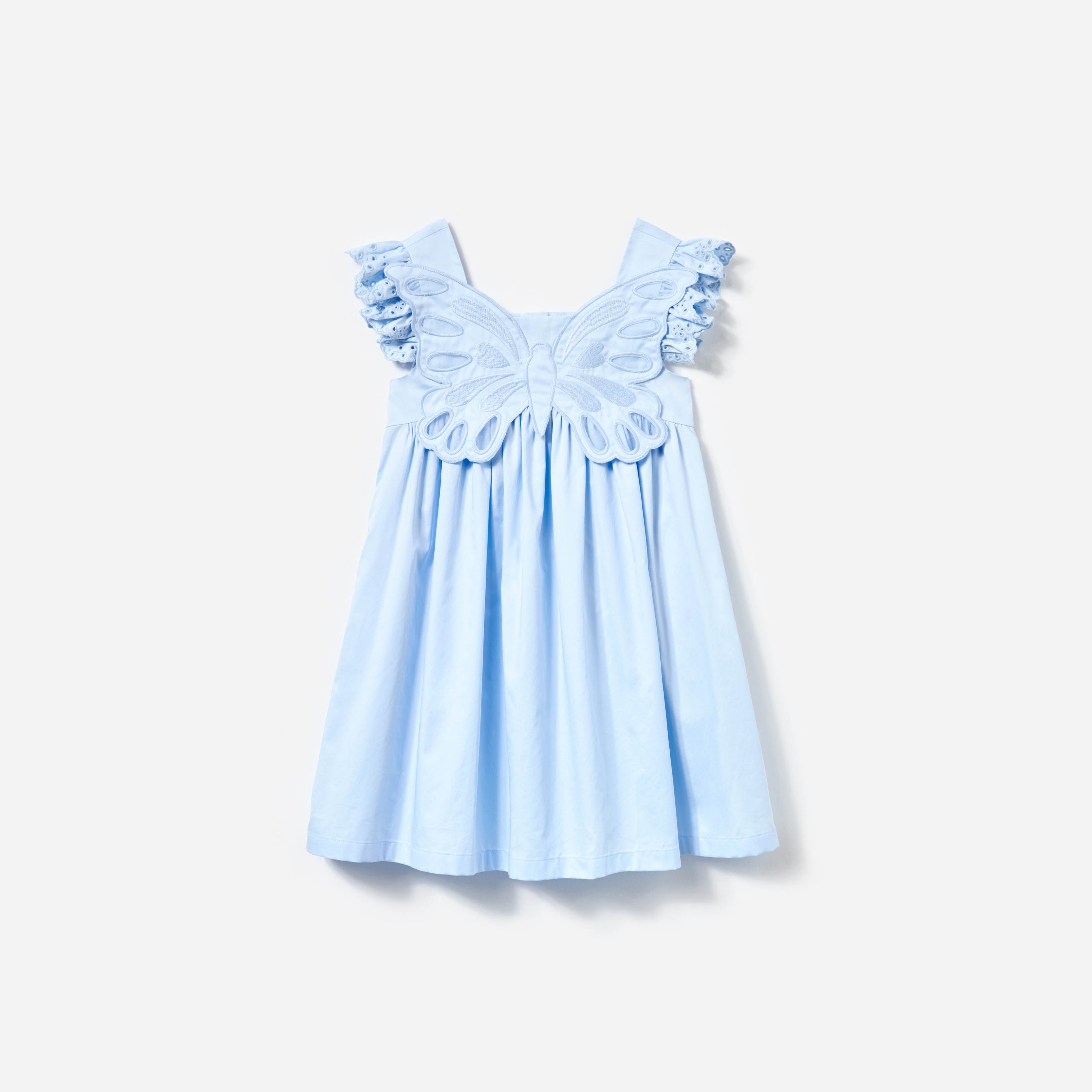 cotton butterfly dress Green Multi Butterfly Button Up Cotton Midi Dress