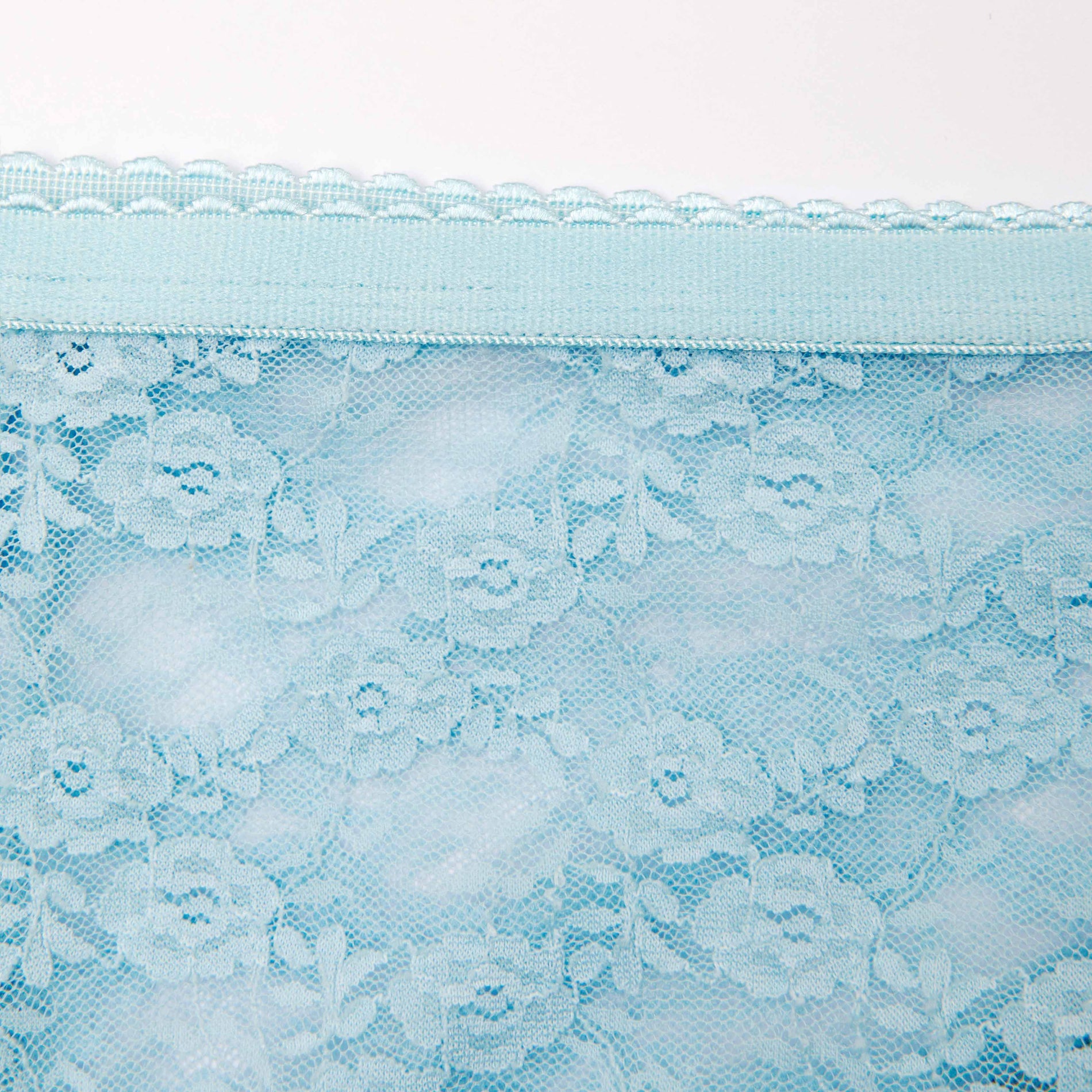 A close up of a woman wearing the Blue Lace Tights