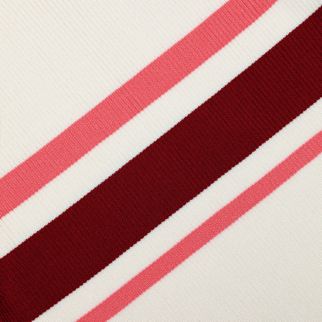 A close up of the fabric for the Cream Stripe Viscose Knit Top