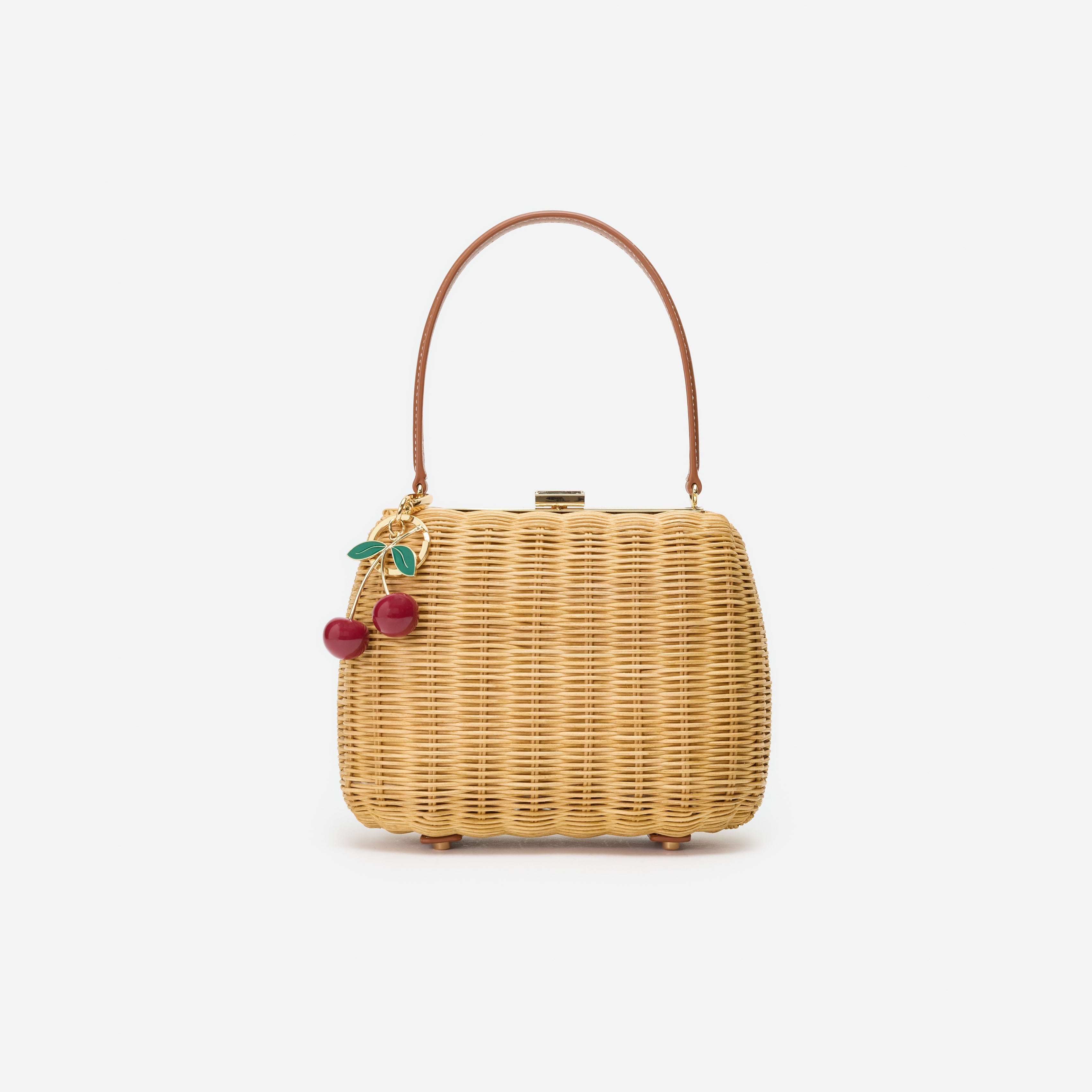 Rattan Cherry Charm Mini Bag – self-portrait-US