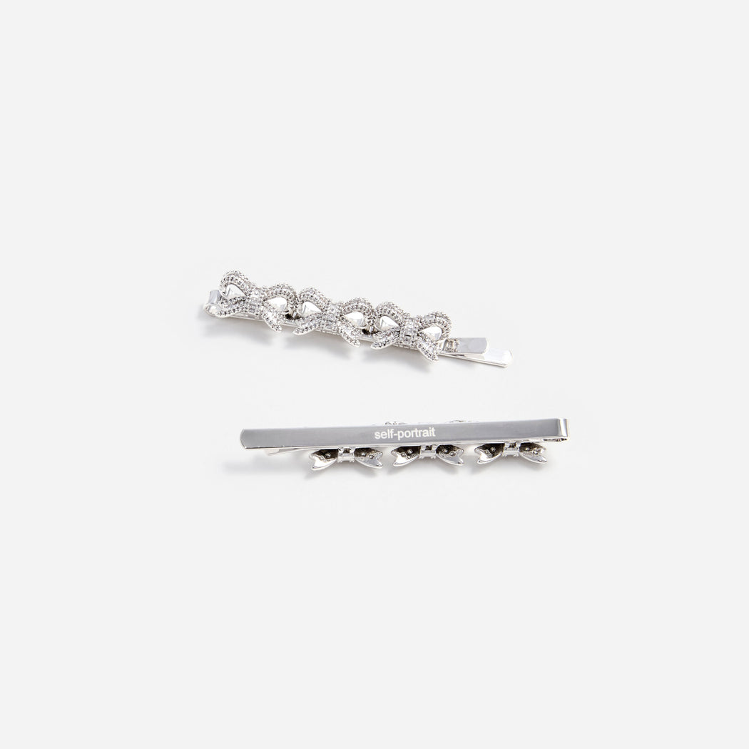 Crystal Bow Hair Slides