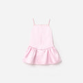 Pink Crepe Sequin Flower Dress