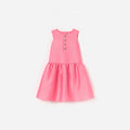 Pink Taffeta Crystal Embellished Dress