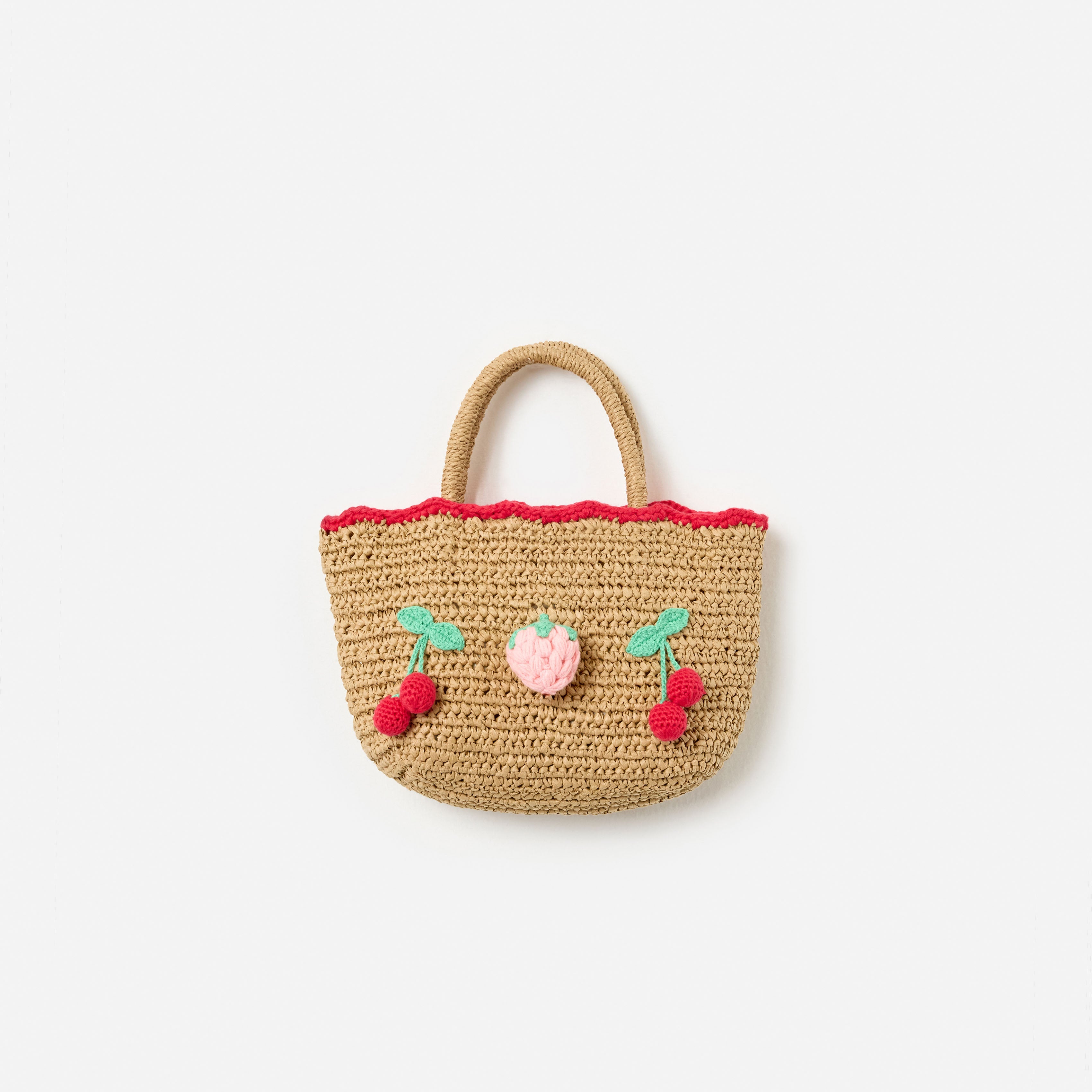 Raffia Cherry Tote Bag – self-portrait-US