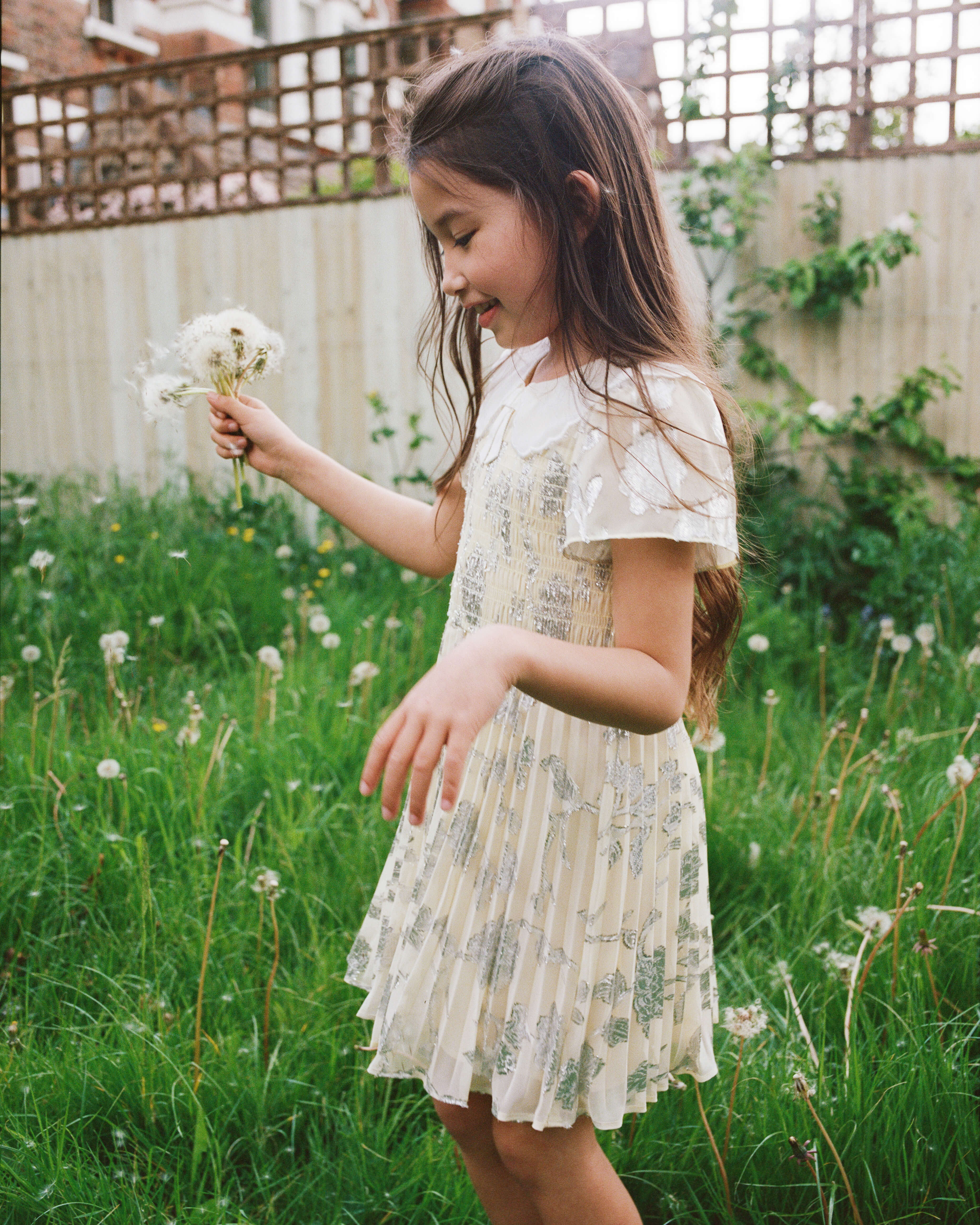 Yellow Jacquard Dress