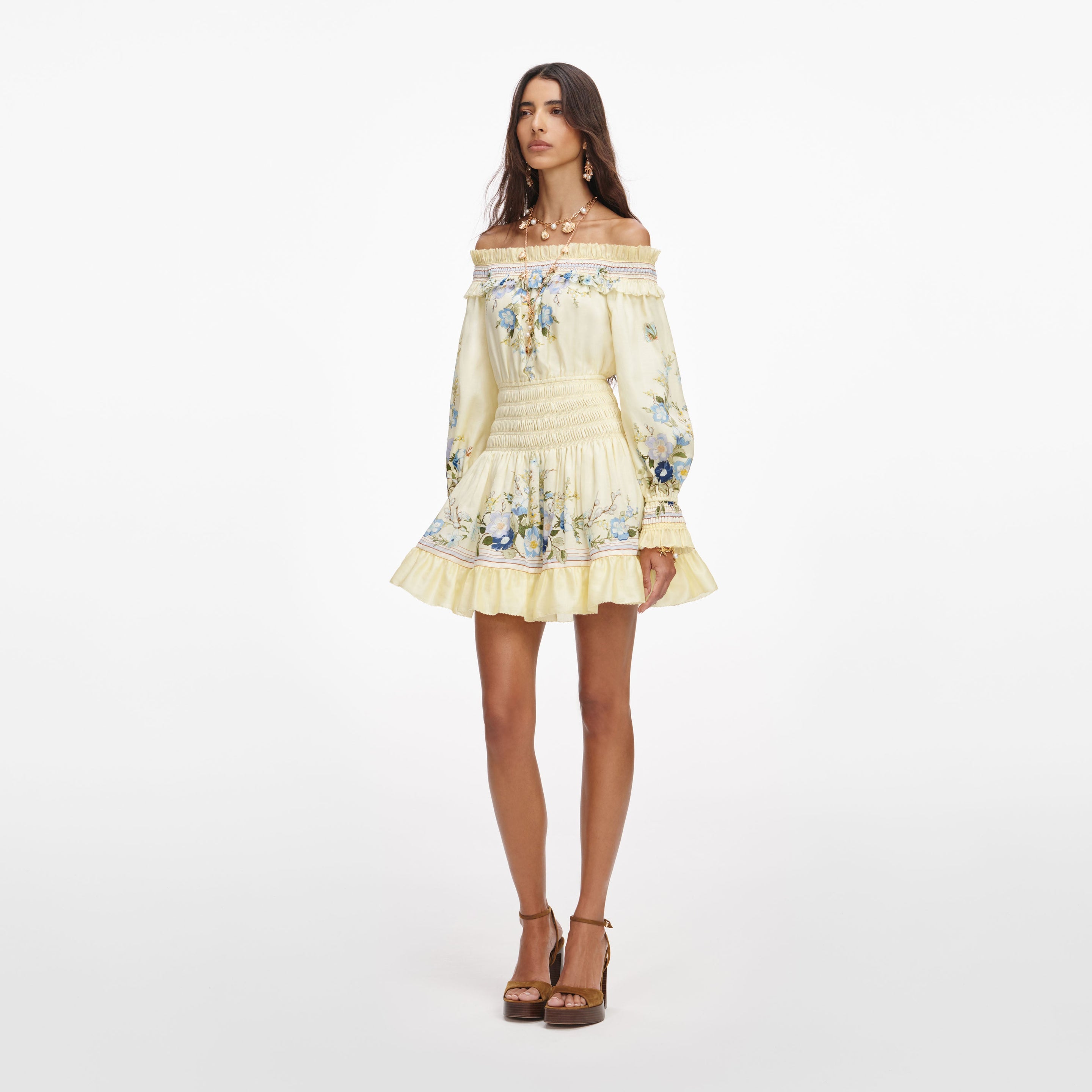 yellow ruffle mini dress One Shoulder Ruffle Detail Mini Dress In Yellow | EGO US