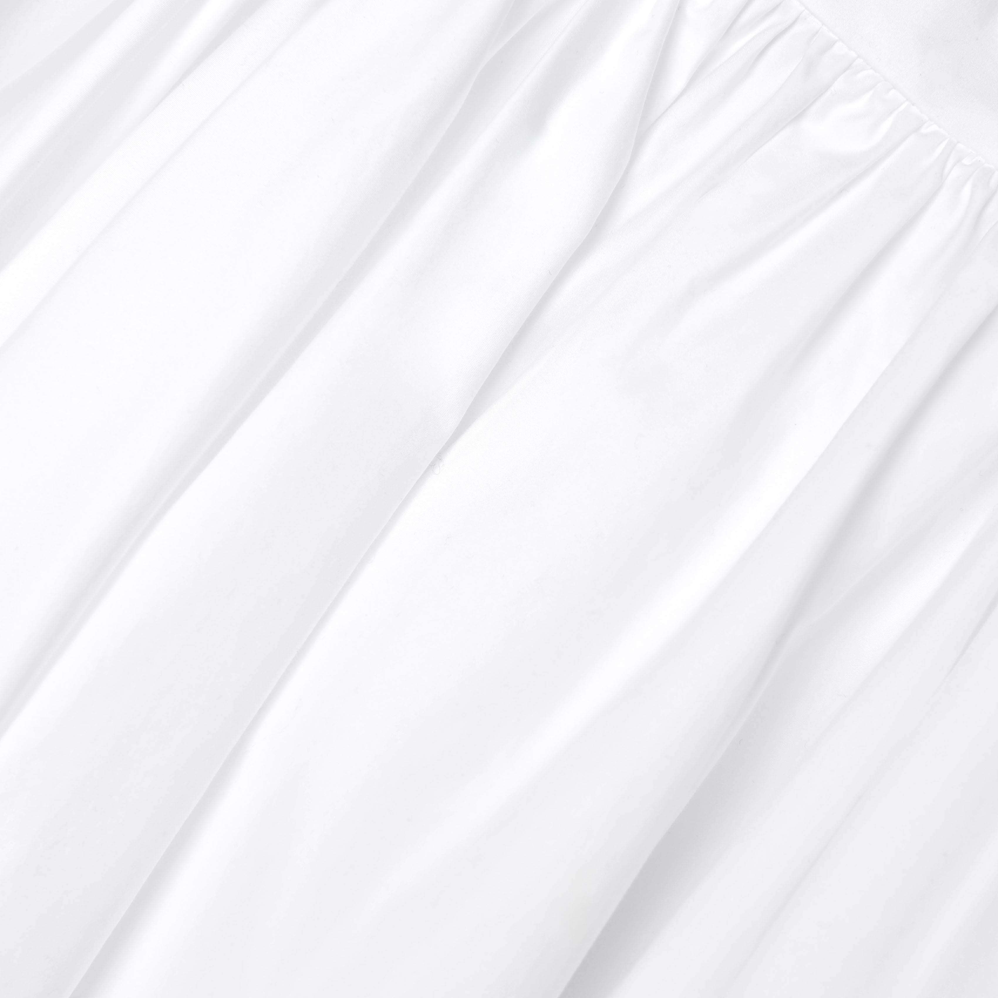 White Cotton Poplin Midi Skirt