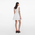 White Cotton Embroidered Mini Dress