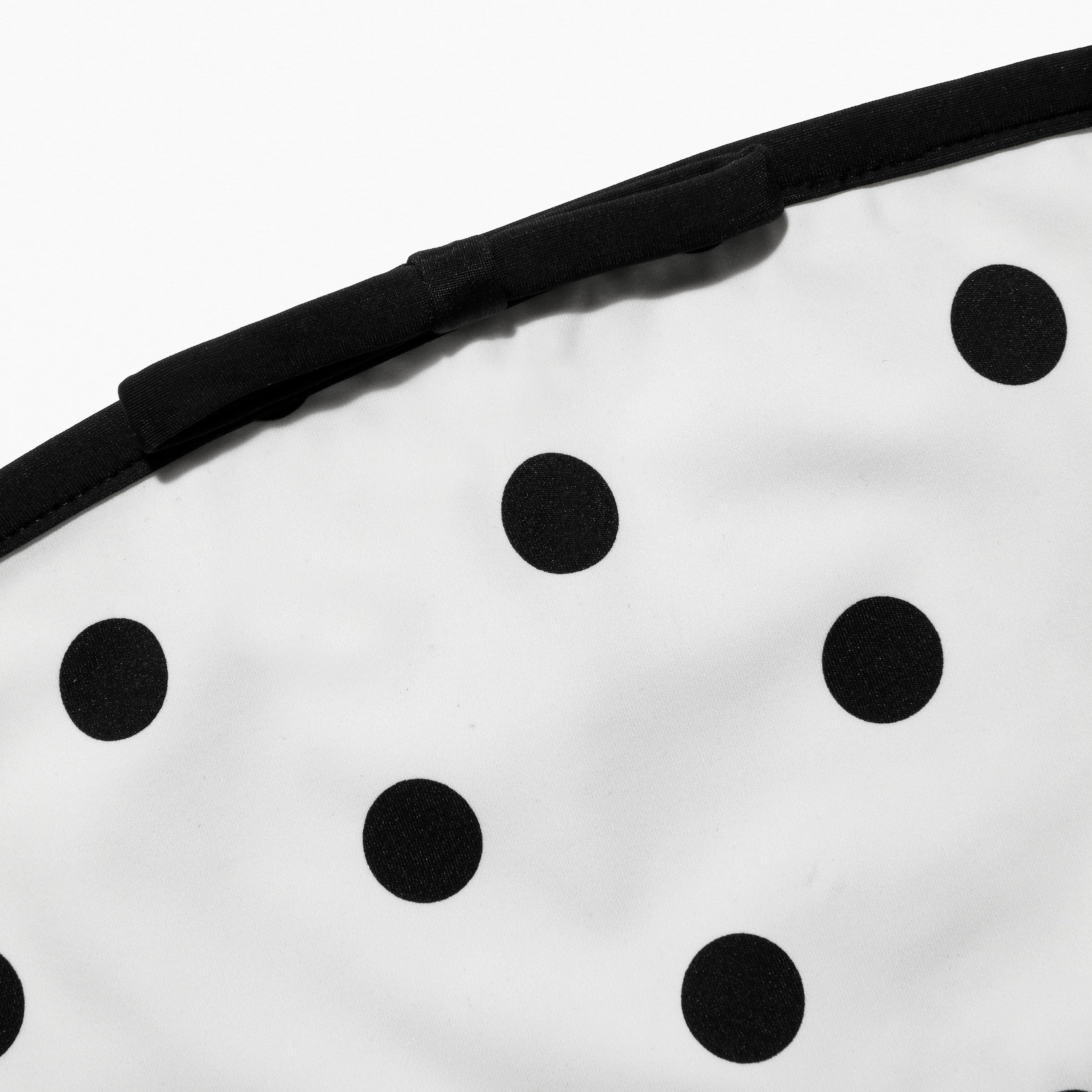 White Polka Dot Bikini Top