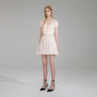 Cream Chiffon Mini Dress