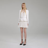 Ivory Crepe Mini Dress