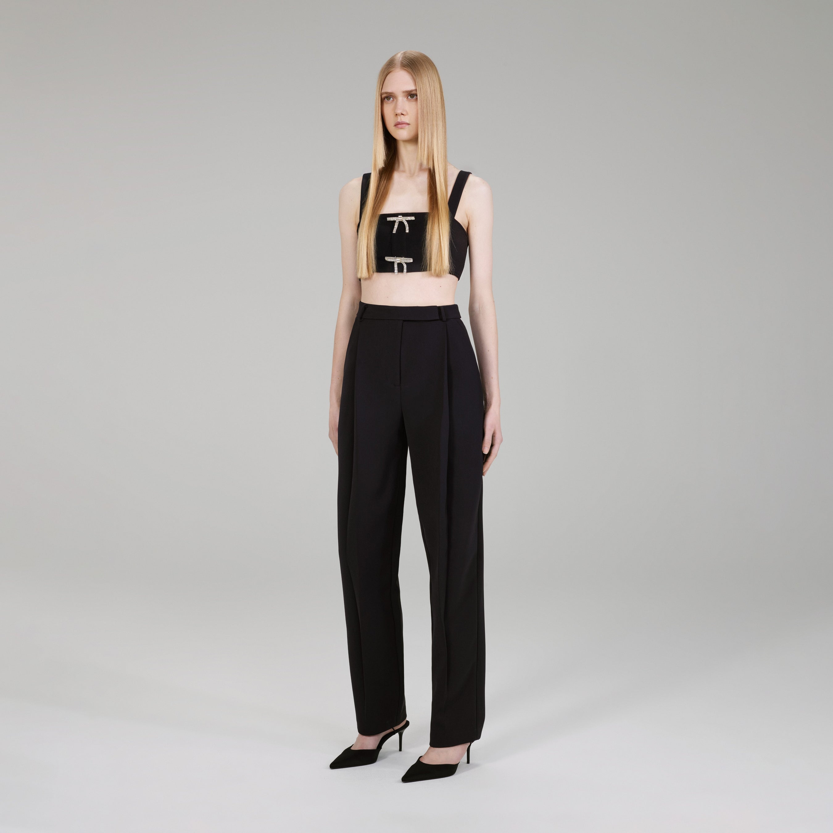 Black Crepe Trousers