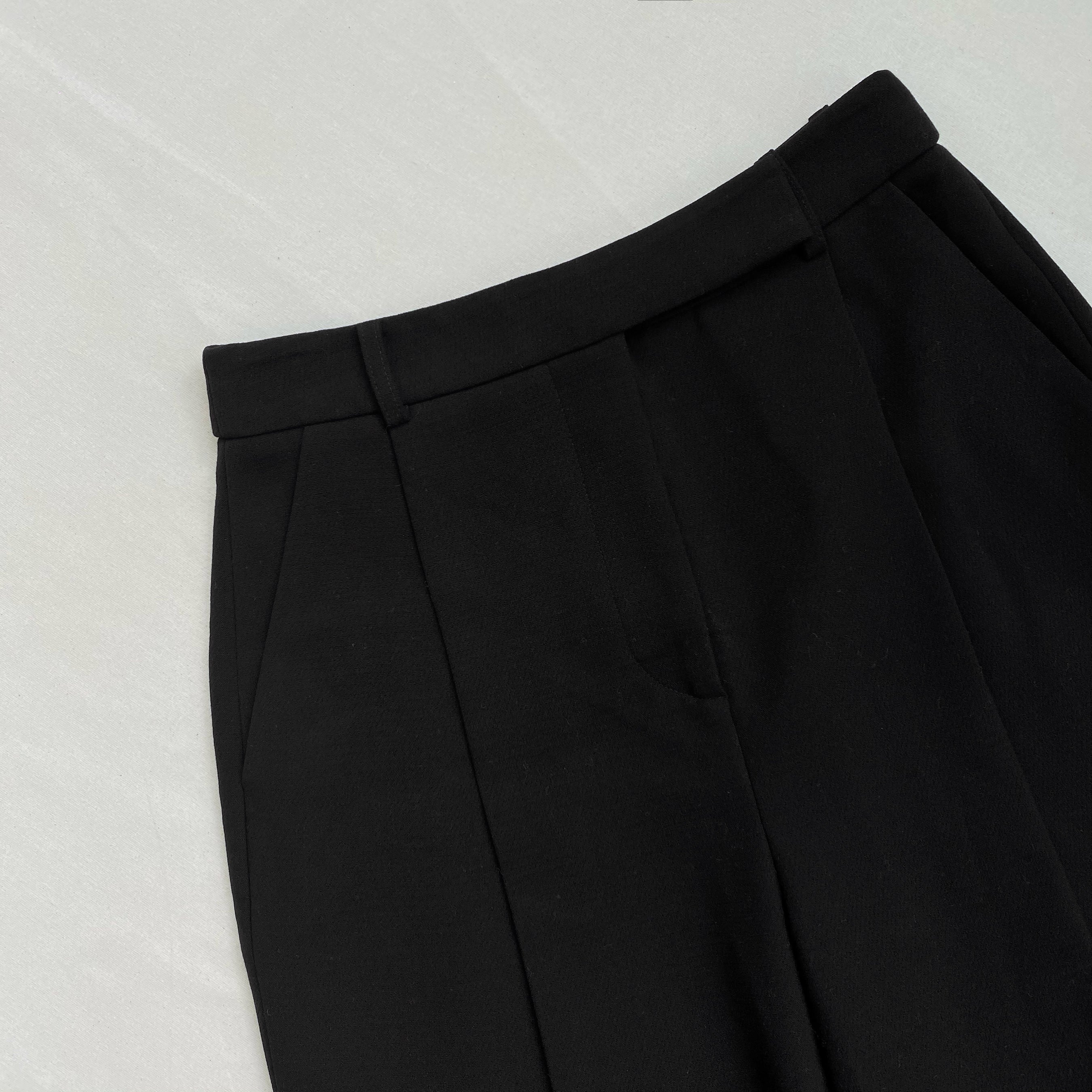 Black Crepe Trousers