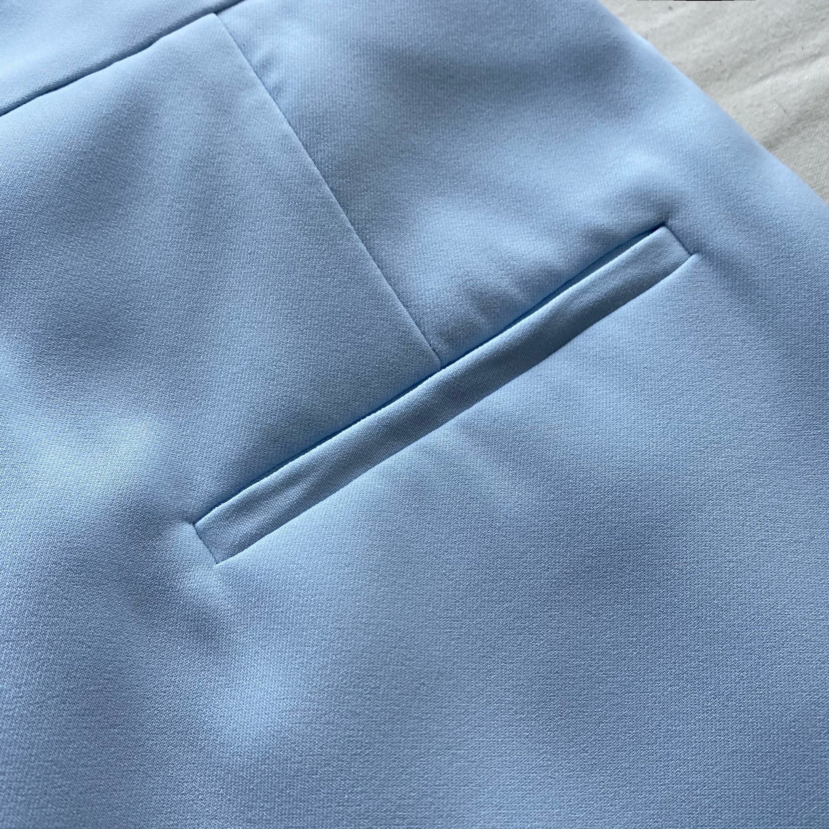 Light Blue Crepe Trousers