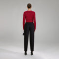 Red Melange Knit Jacket