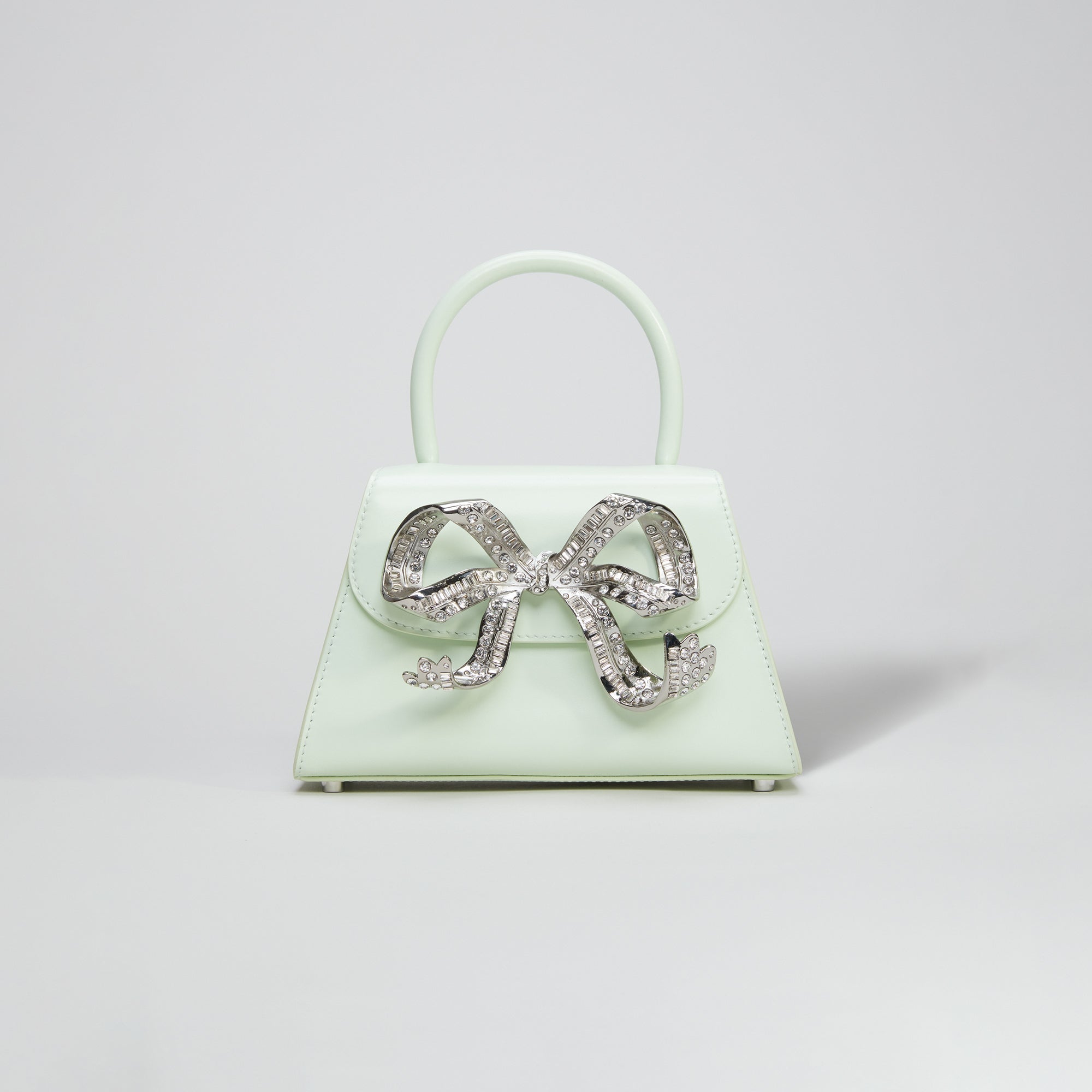 The Bow Mini in Pistachio with Diamanté