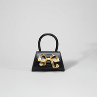 The Bow Micro in Black with Gold Hardware