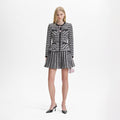 Black Check Boucle Mini Jacket Dress