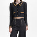 Black Knit Gold Diamante Cardigan