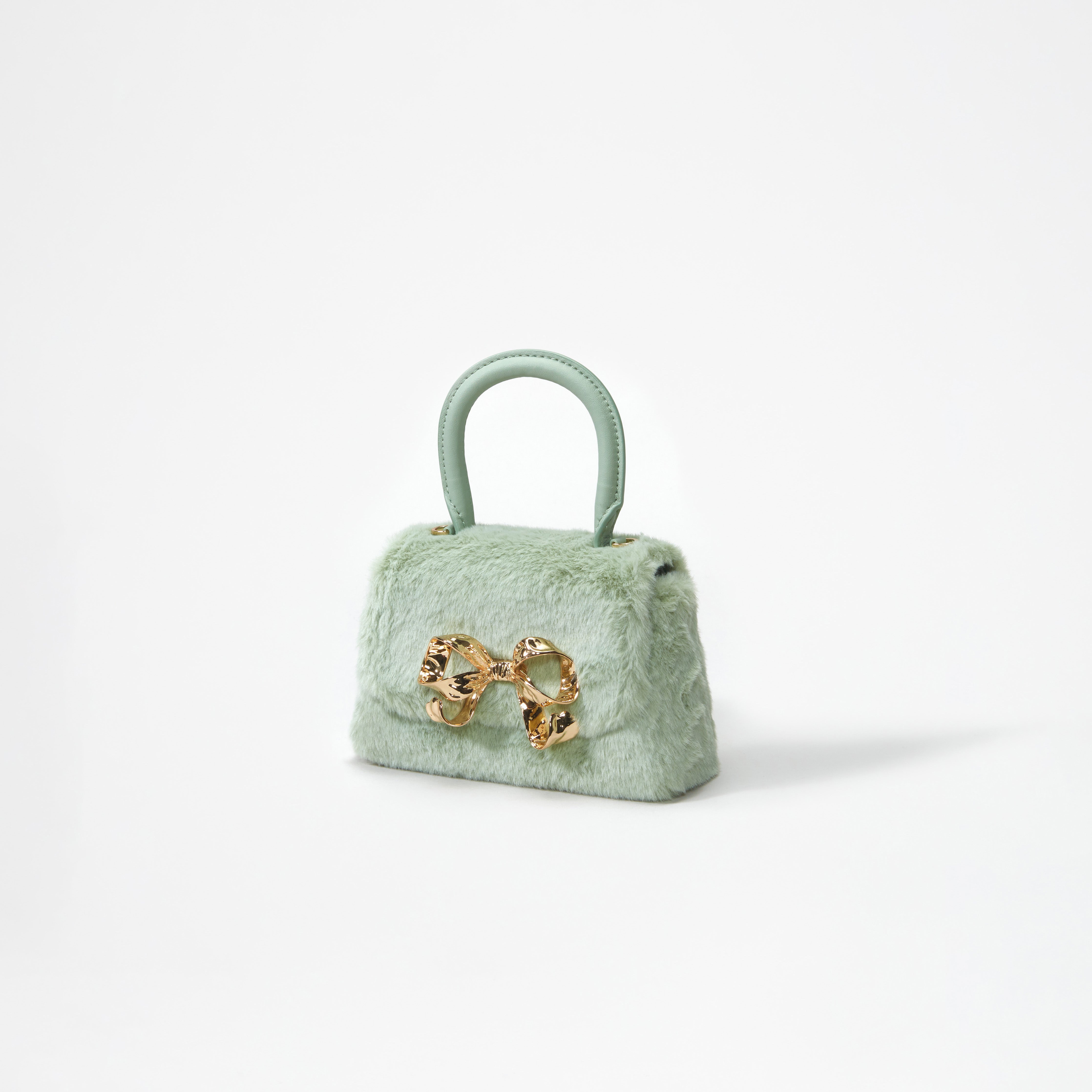 Green fluffy bag outlet