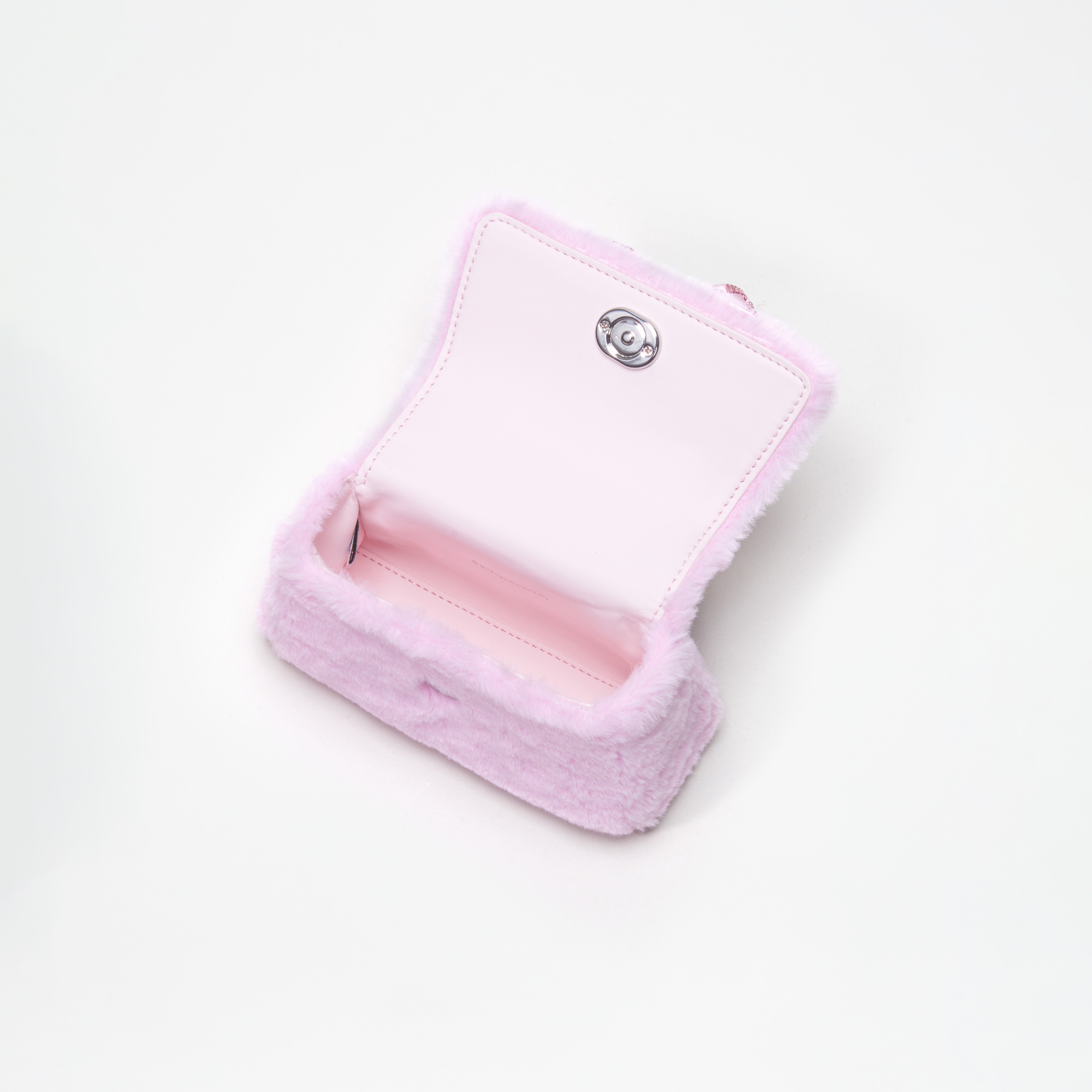 Pink fluffy chanel discount bag