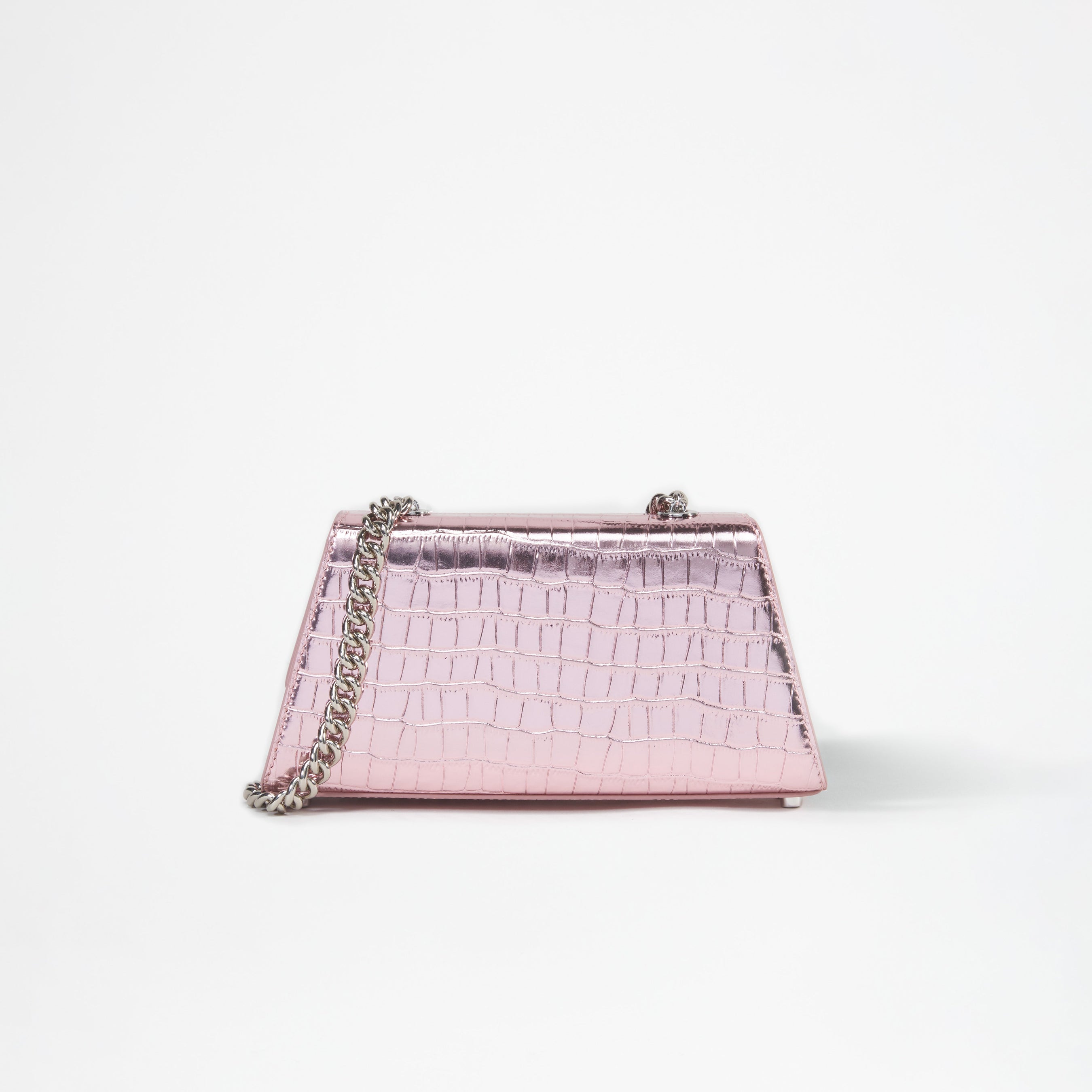 Pink Metallic Bow Mini Shoulder Bag