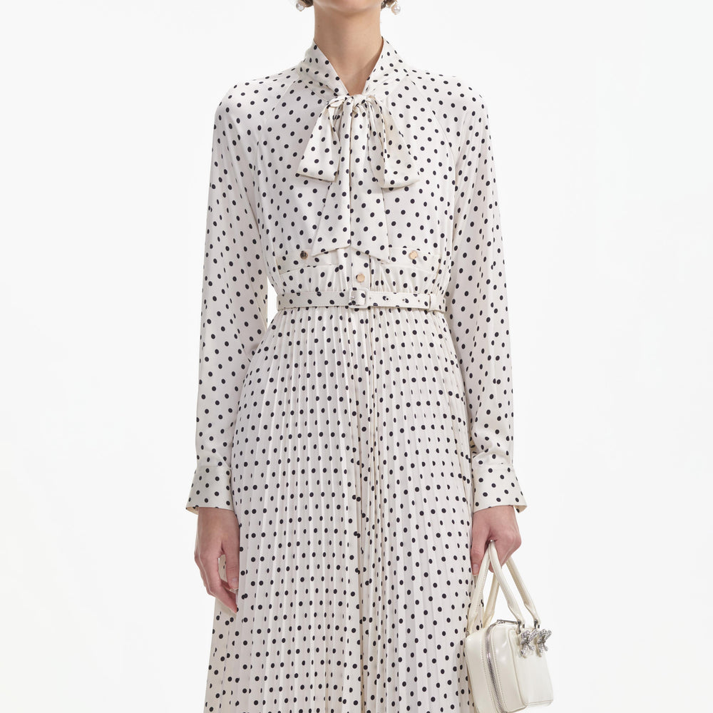 Georgie Polka Dot Cream Dress