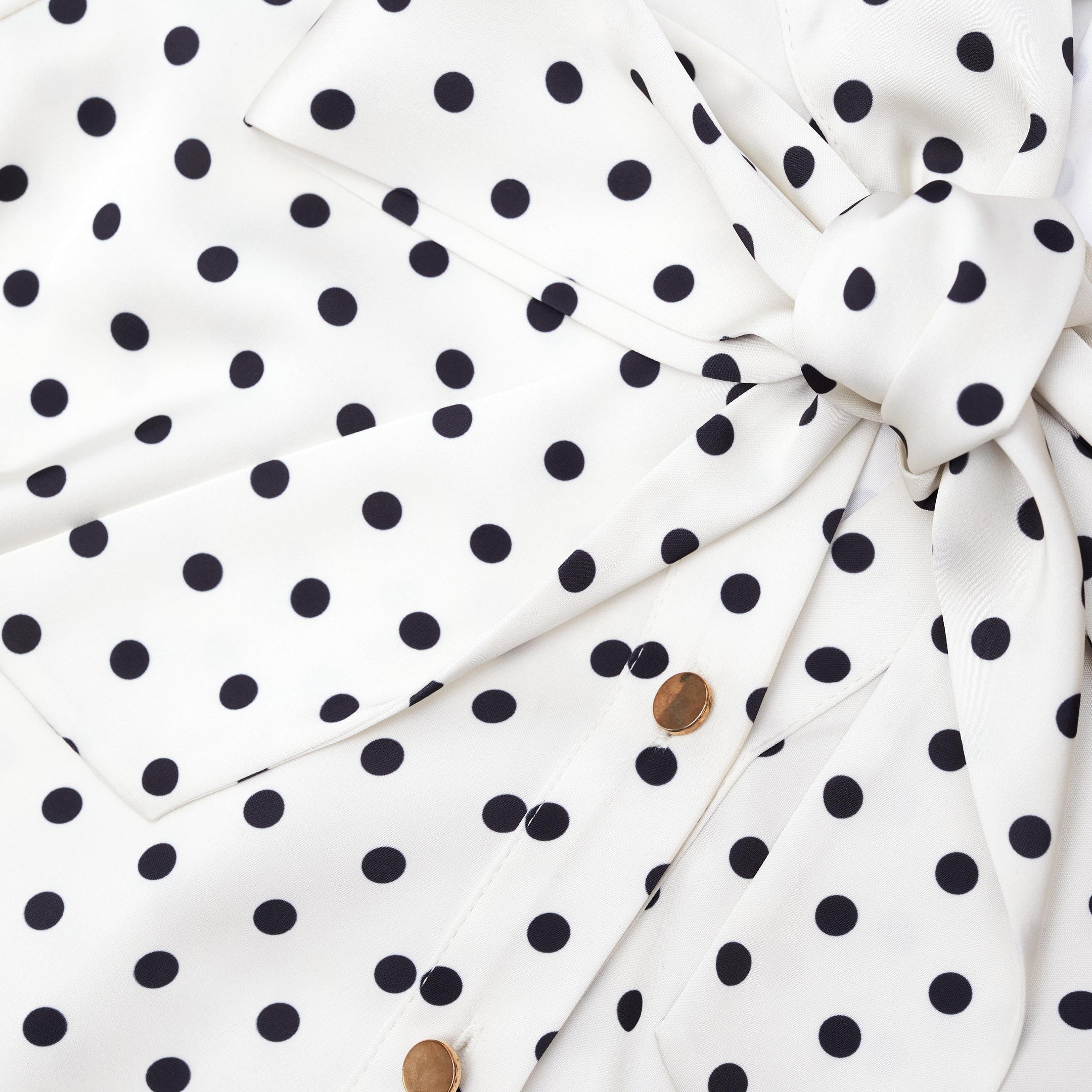 'Cream Polka Dot Cotton Midi' dress Skirts