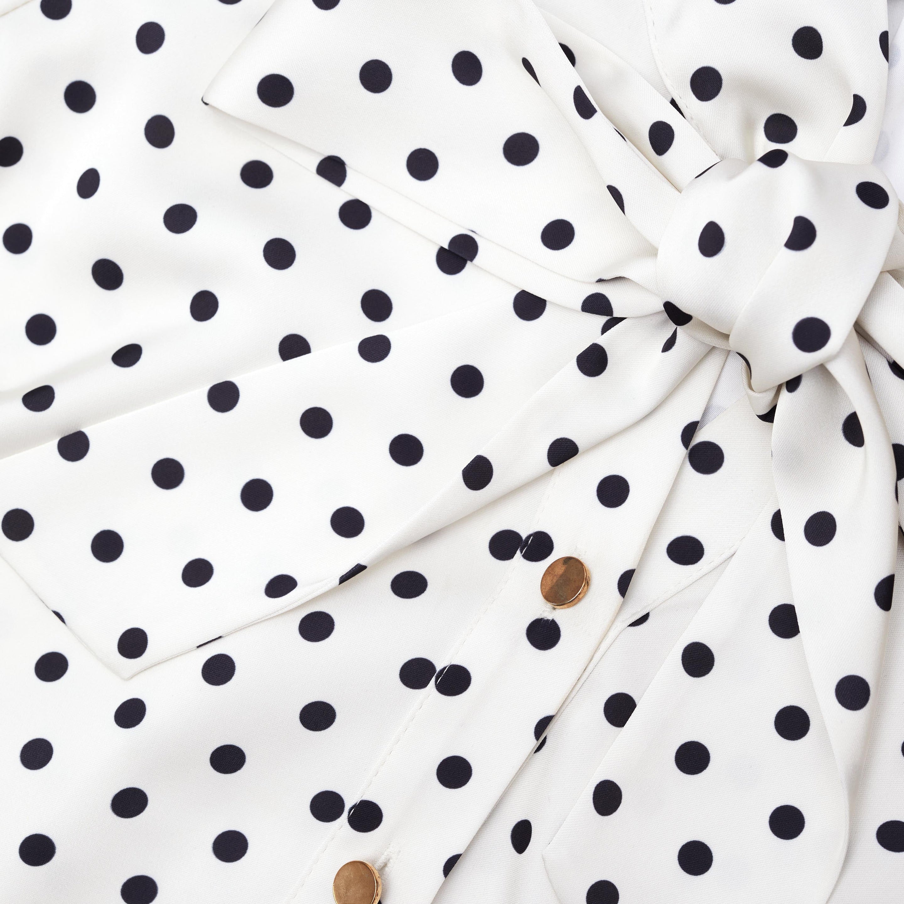 self portrait cream polka dot taffeta midi dress self-portrait - Cream Polka Dot Satin Midi Dress