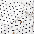 Cream Polka Dot Satin Blouse