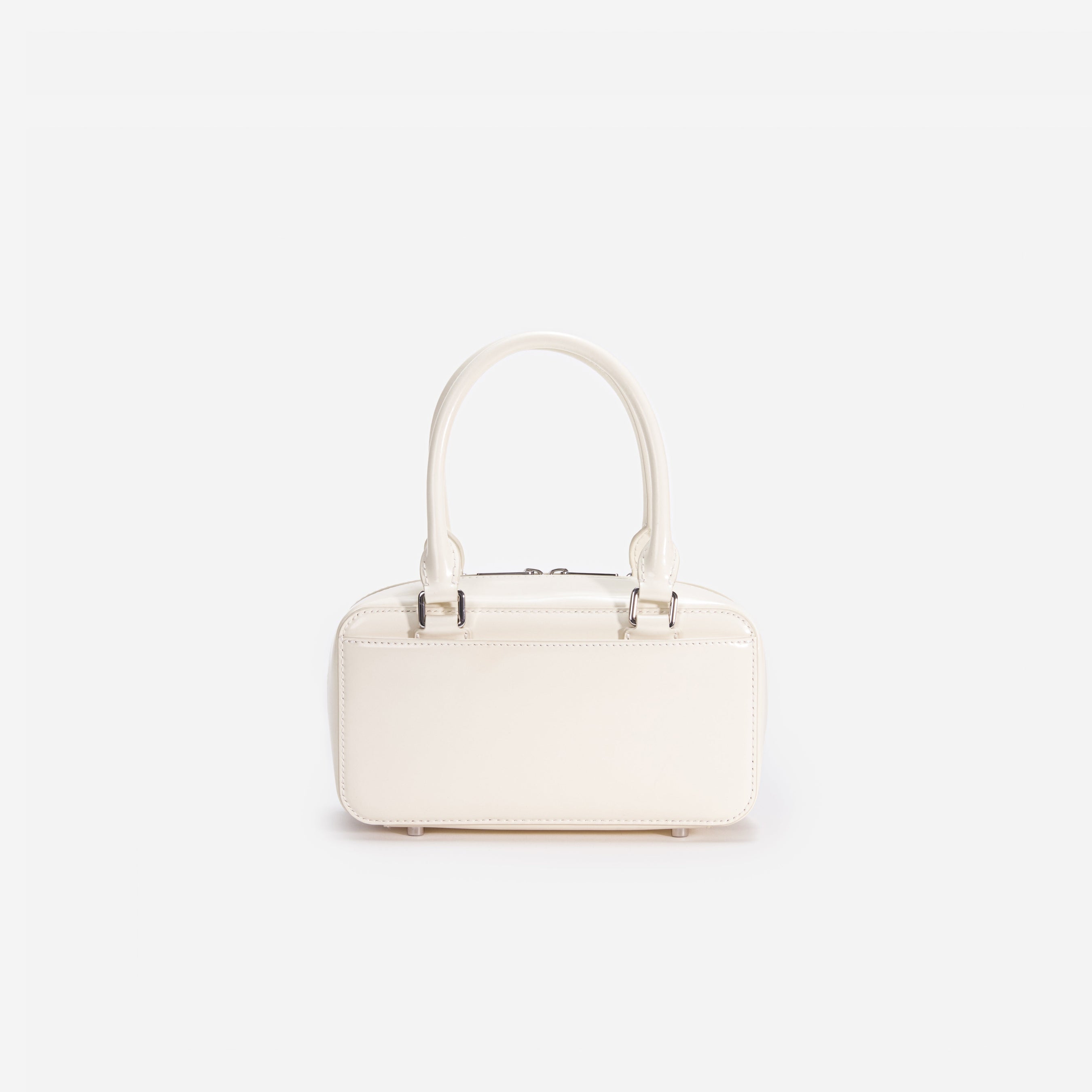 Cream Leather Mini Tote Bag