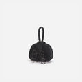 Black Rhinestone Top Handle Micro Bag