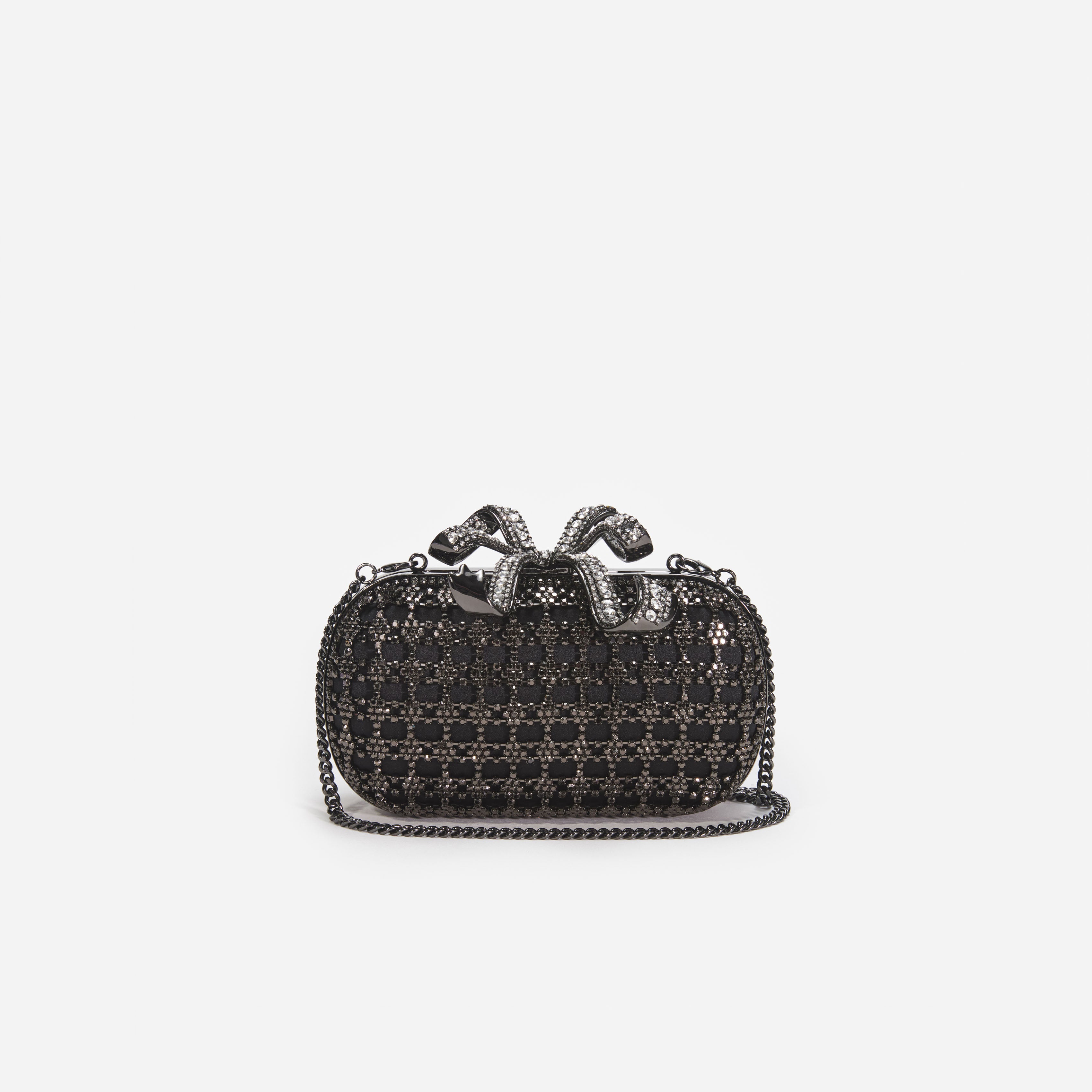 Black Crystal Clutch Bag