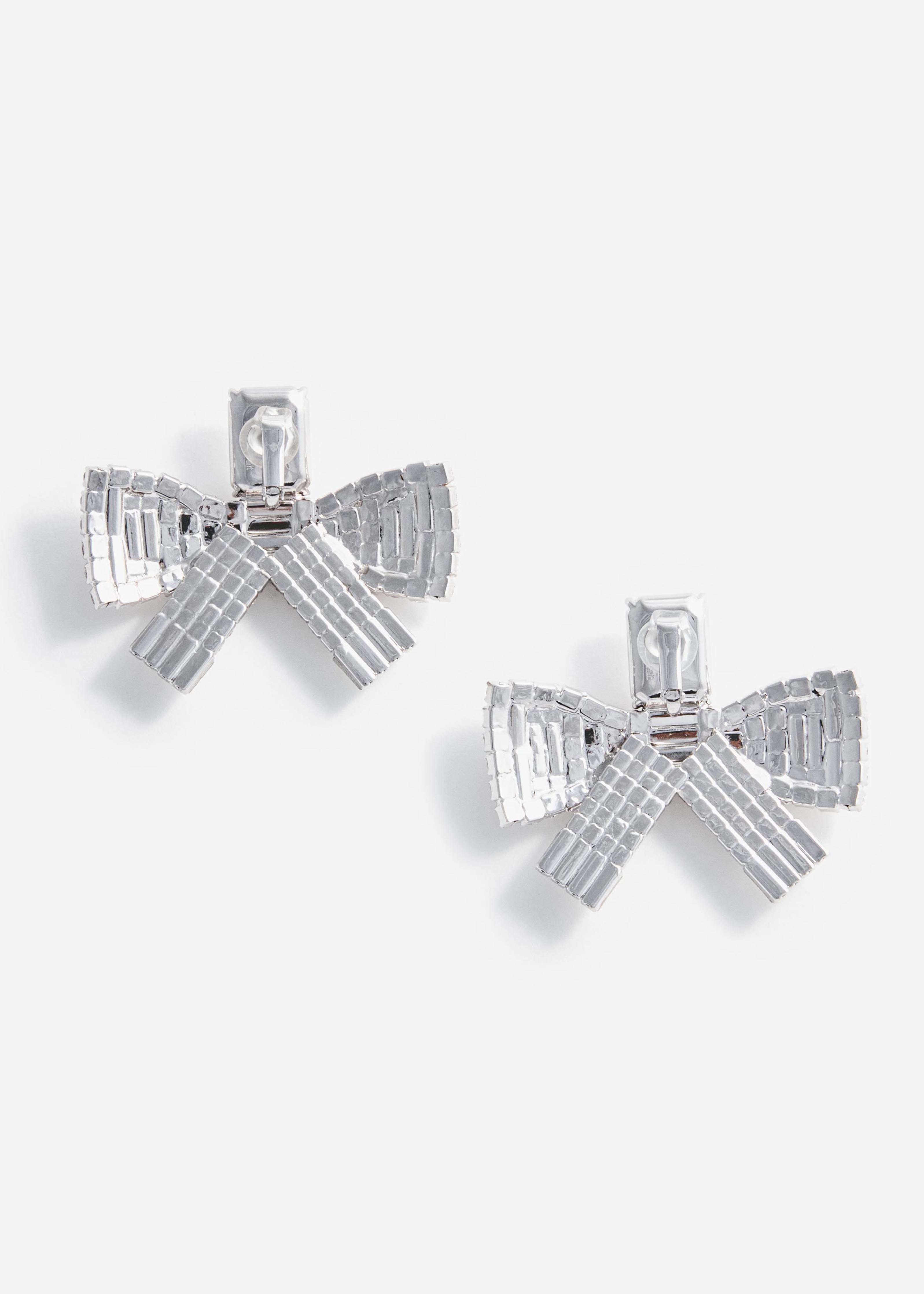 Large Crystal Bow Earrings – self-portrait-US