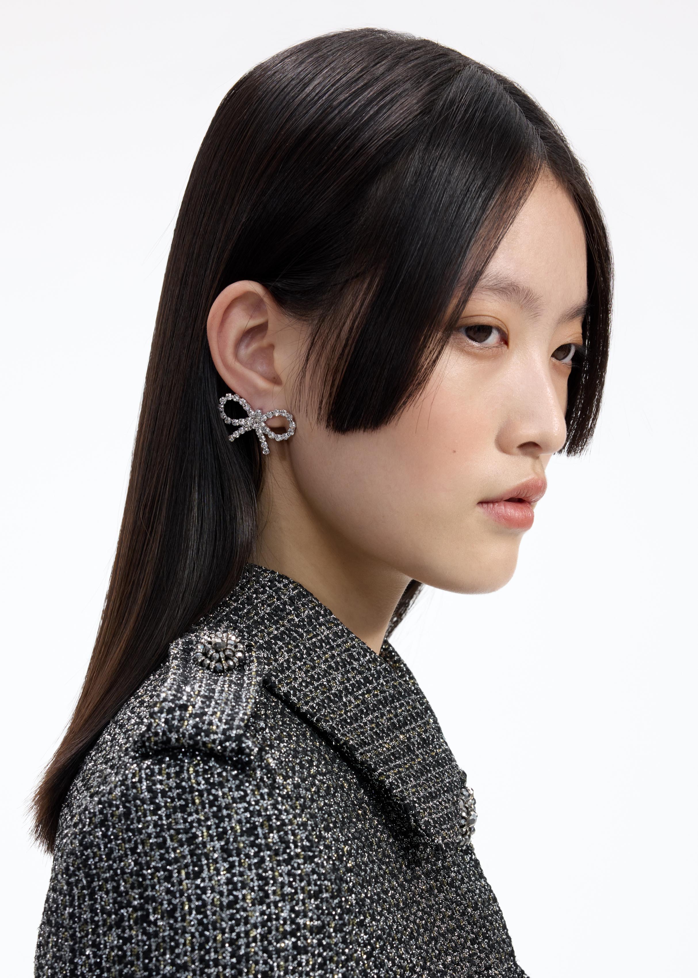 Mini Bow Crystal Earrings