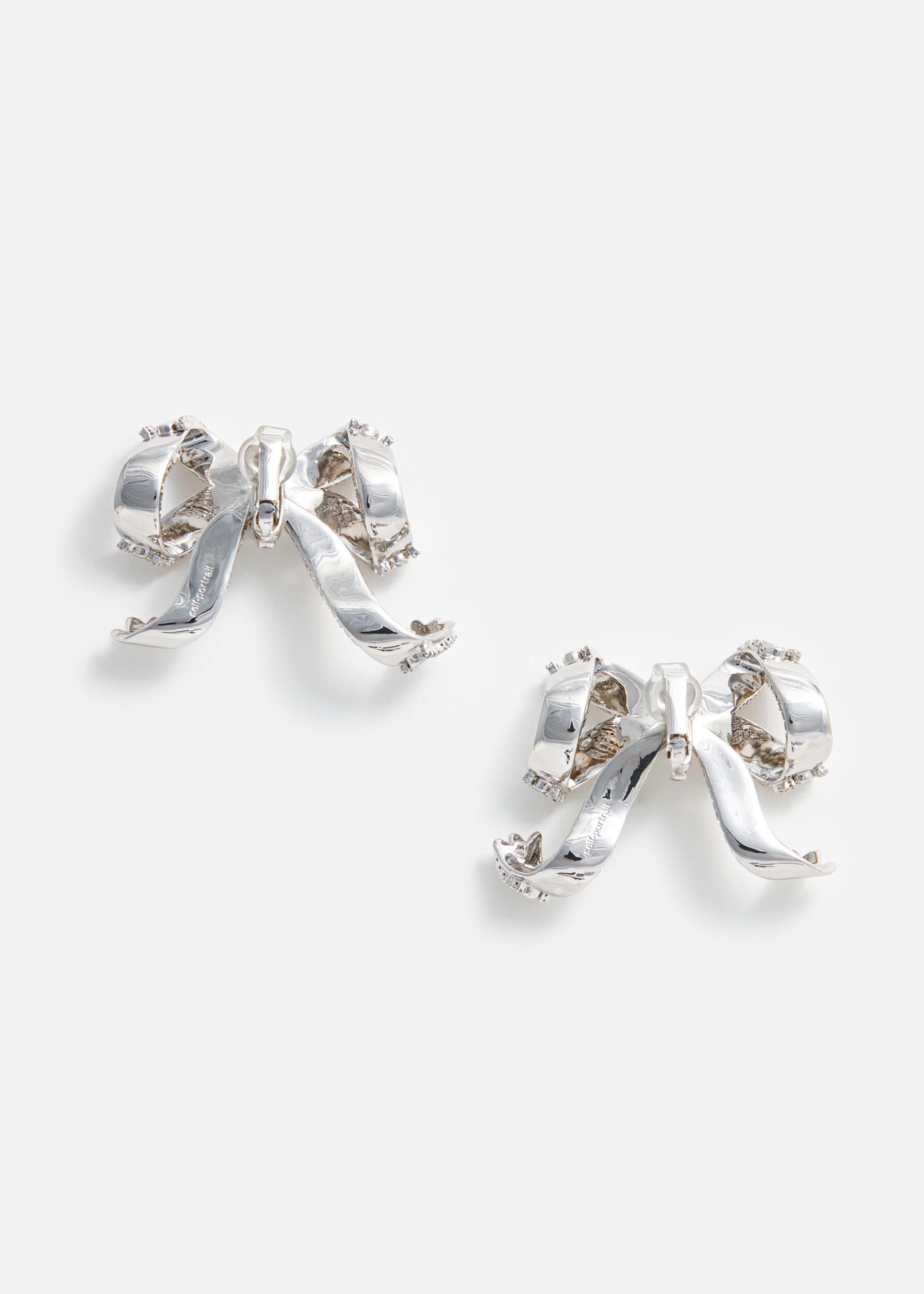 Tiered Crystal Bow Earrings – self-portrait-US