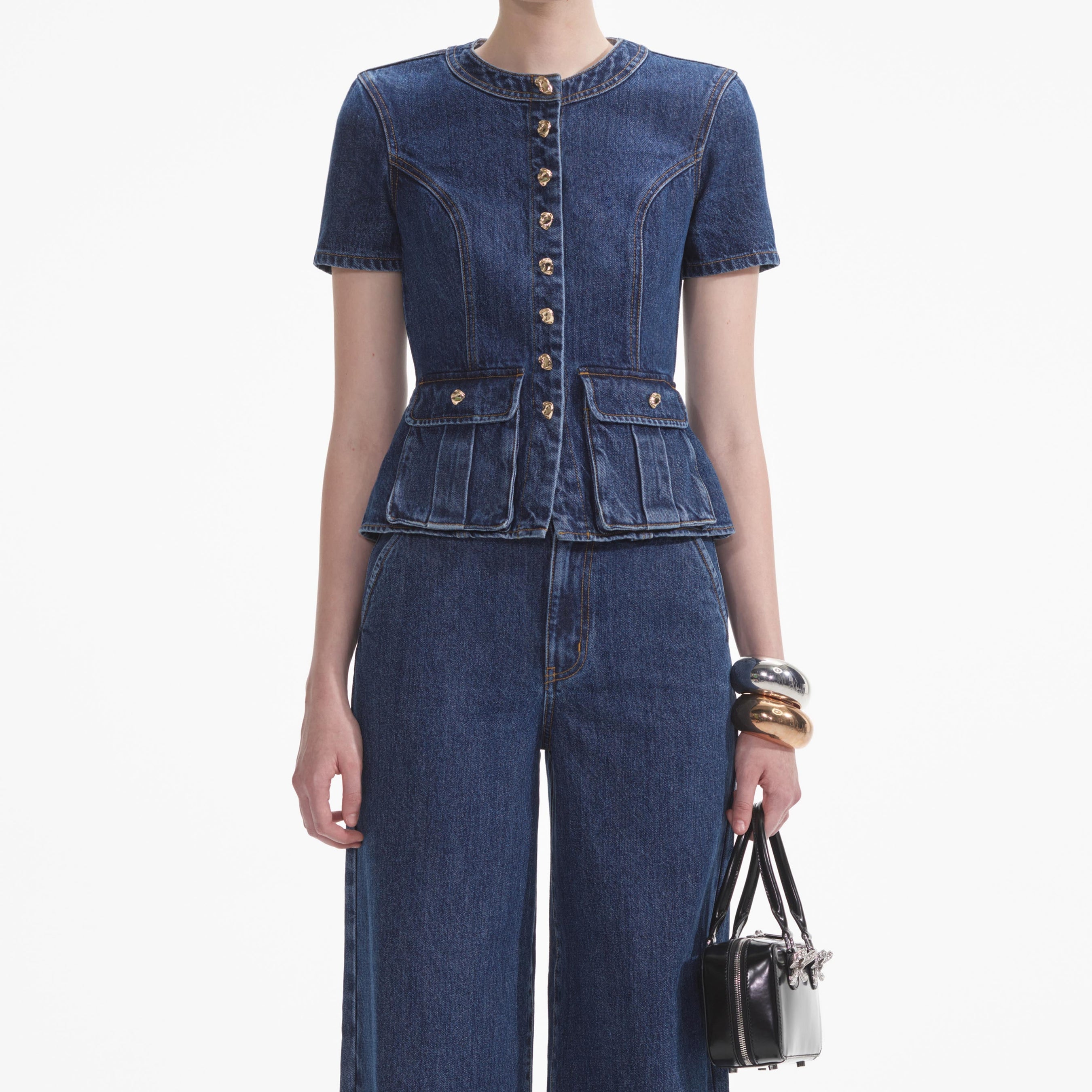 Denim Buttoned Jumpsuit