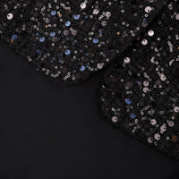 Black Sequin Boucle Maxi Dress