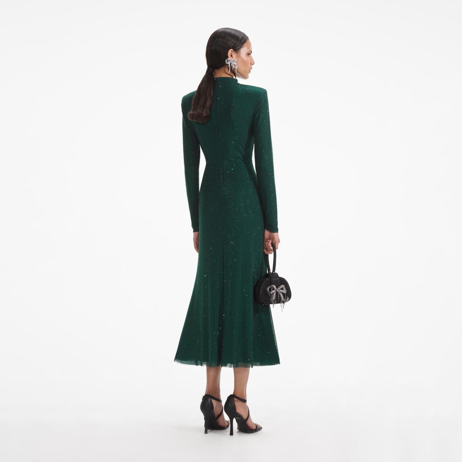Dual shade dress with sequin work