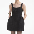 Black Boucle Mini Dress