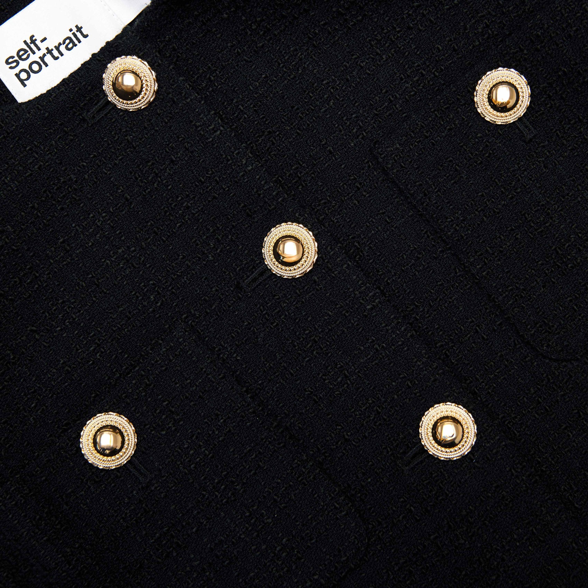 Black Boucle Fur Cuff Jacket