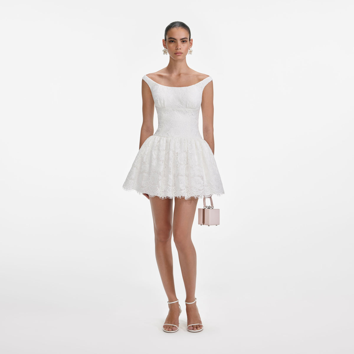 lace floral mini dress Fit & Flare Mini Halter Dress – Urban Planet main image 0