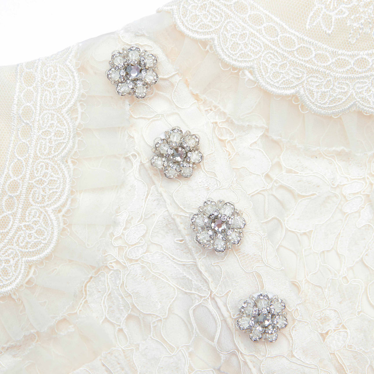 self portrait cream lace trim mini dress self-portrait - Cream Boucle Lace Trim Tailored Mini Dress
