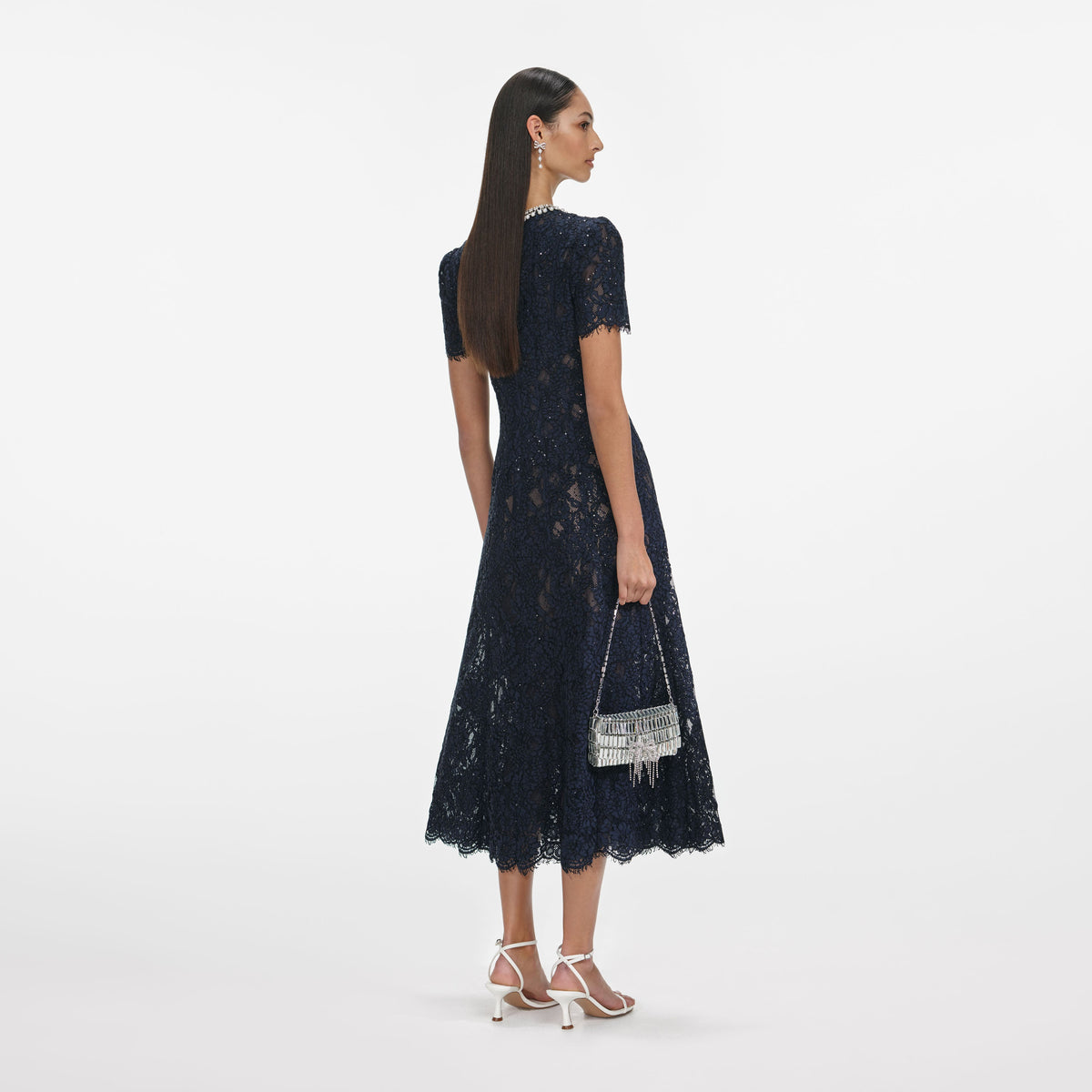 fitted lace wedding dress Summer Fall Navy Formal Button Up Midi Dress 2845  Xiaolizi